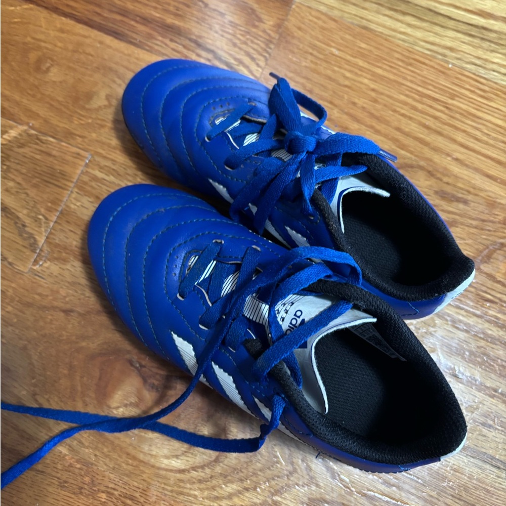 Adidas Kids Royal Blue and Black Cletes